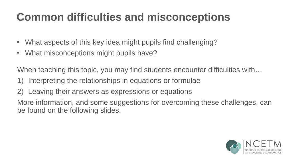 Generalising relationships using algebraic - slide 12 of 37