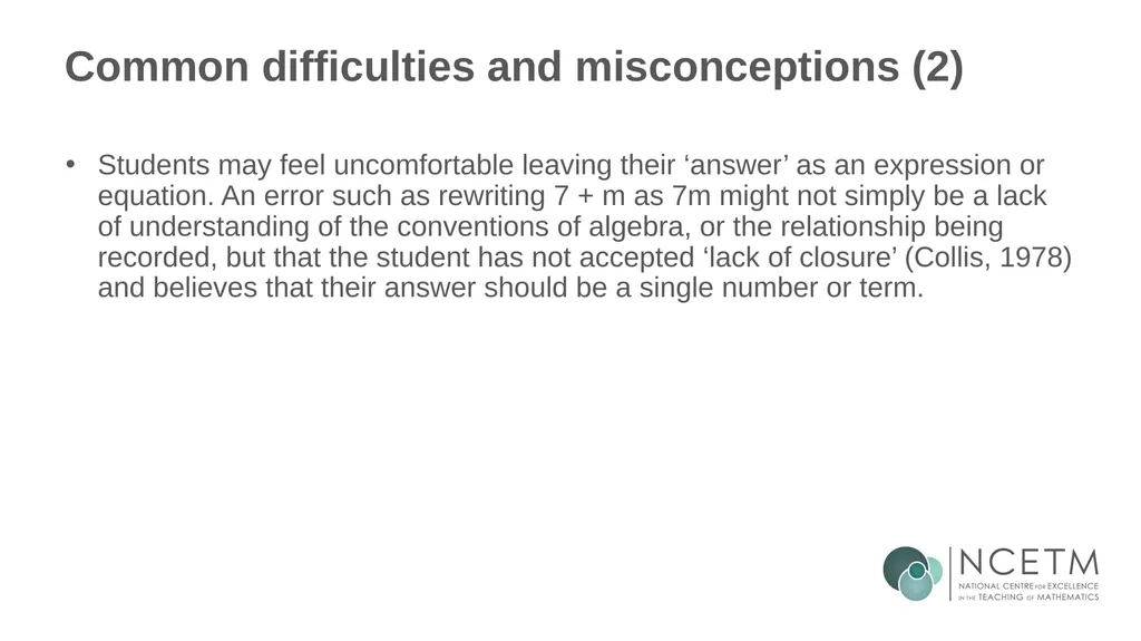 Generalising relationships using algebraic - slide 14 of 37