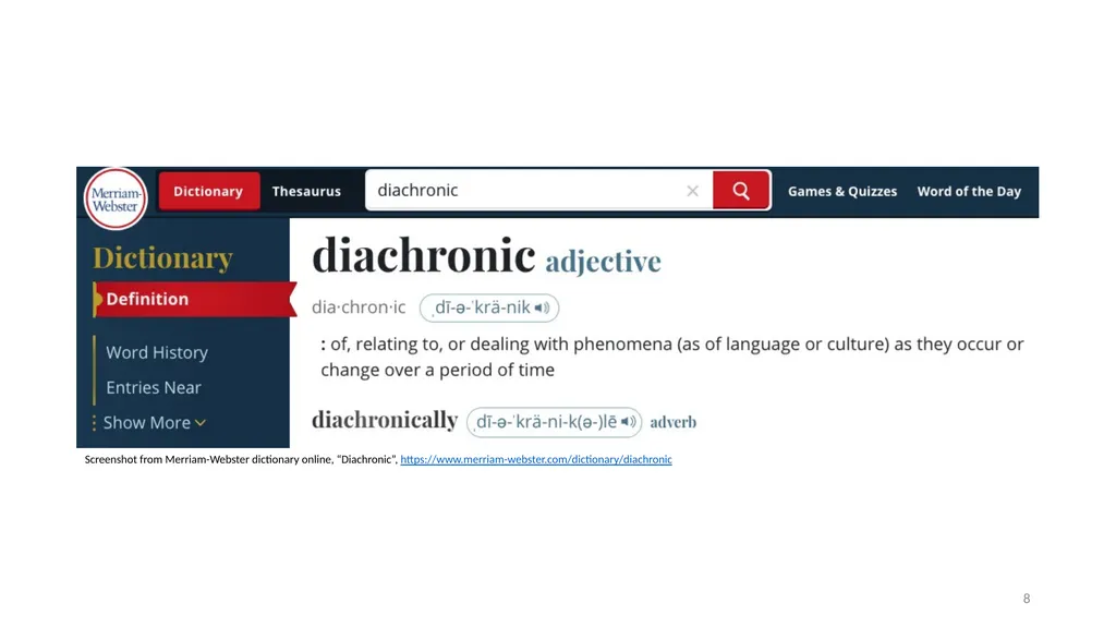 Diachronic Works Module 17 1 Distinguish - slide 8 of 67
