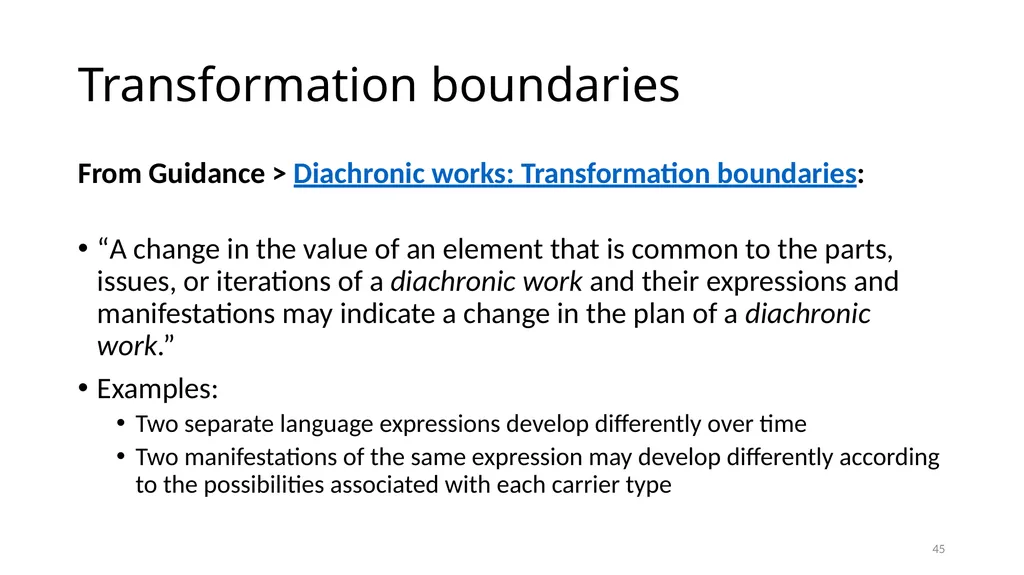 Diachronic Works Module 17 1 Distinguish - slide 45 of 67