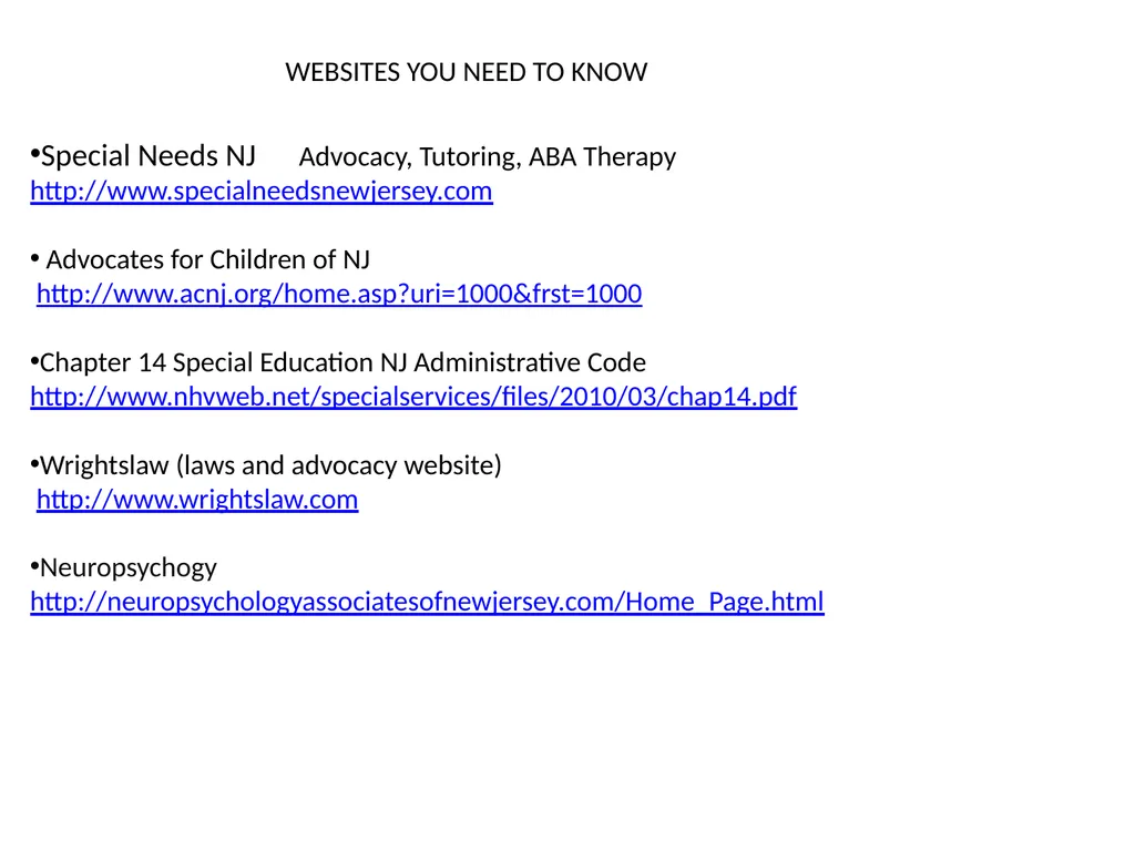 Special Needs NJ, LLP Family Services: for - slide 36 of 39