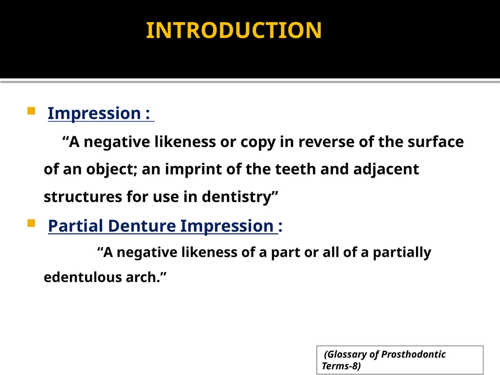IMPRESSION PROCEDURES FOR REMOVABLE PARTIAL - slide 3 of 30