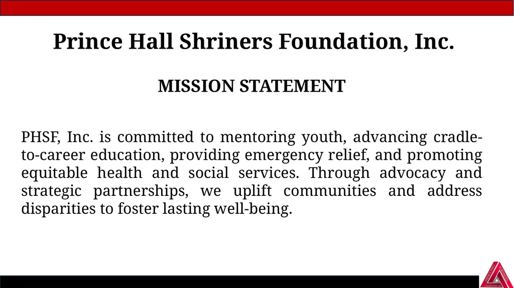 Prince Hall Shriners Foundation, Inc. A Helping - slide 5 of 14