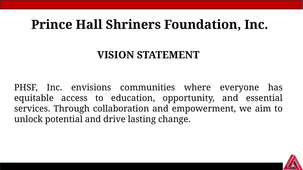 Prince Hall Shriners Foundation, Inc. A Helping - slide 6 of 14