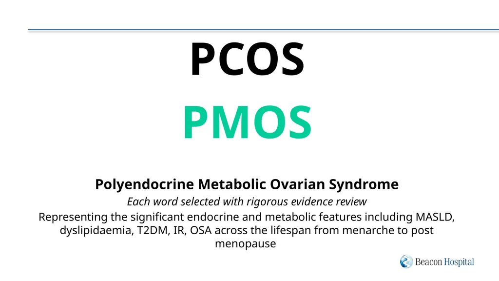 PMOS Panel Discussion Dr Margaret Griffin, - slide 2 of 15