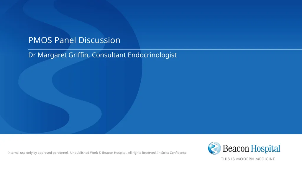 PMOS Panel Discussion Dr Margaret Griffin, - slide 1 of 15