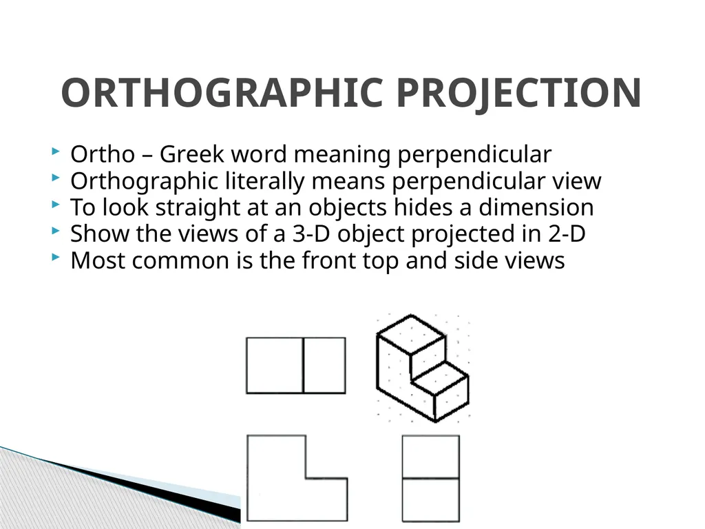 Orthographic Projection Introduce the basic - slide 6 of 22