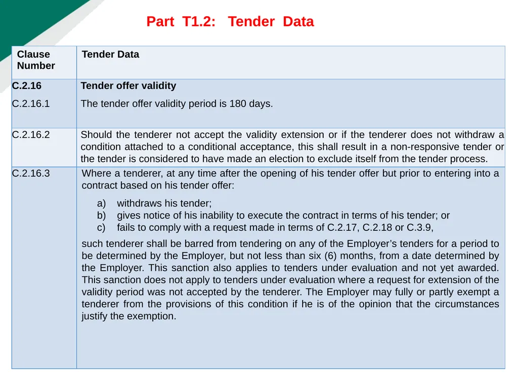 TENDERER’S CLARIFICATION BRIEFING PRESENTATION - slide 28 of 58