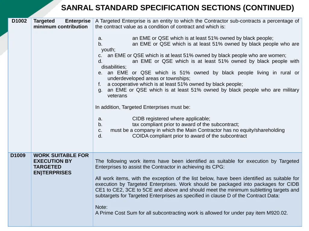 TENDERER’S CLARIFICATION BRIEFING PRESENTATION - slide 45 of 58