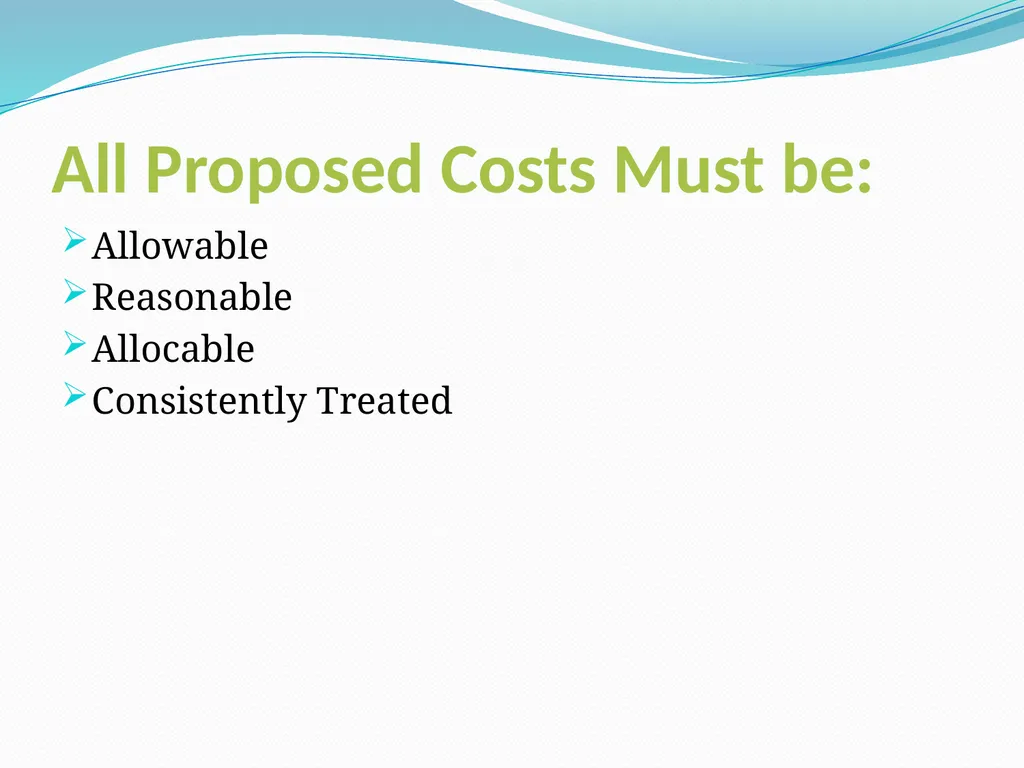 Budgeting Externally Sponsored Research Proposals - slide 21 of 47
