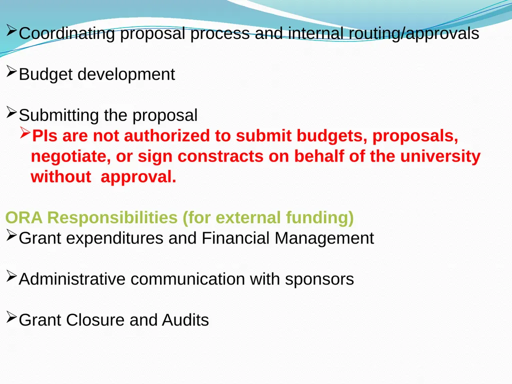 Budgeting Externally Sponsored Research Proposals - slide 6 of 47