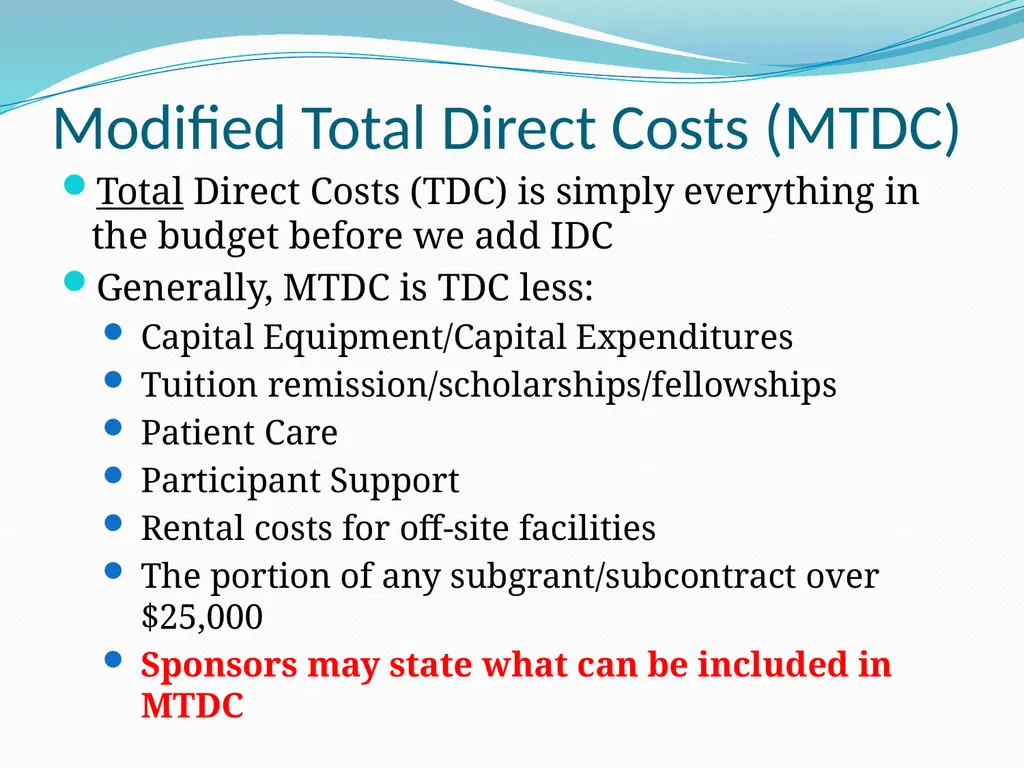 Budgeting Externally Sponsored Research Proposals - slide 26 of 47