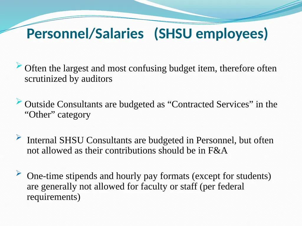 Budgeting Externally Sponsored Research Proposals - slide 30 of 47