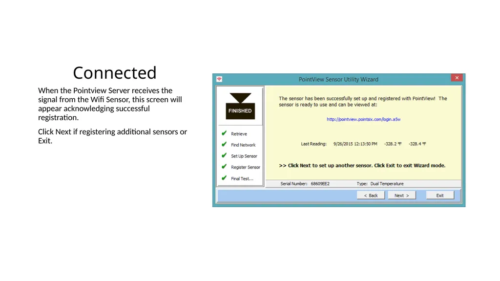 WiFi Sensor Utility Setting up a WiFi Sensor Log - slide 17 of 18