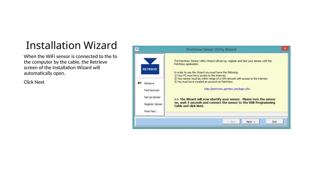 WiFi Sensor Utility Setting up a WiFi Sensor Log - slide 6 of 18
