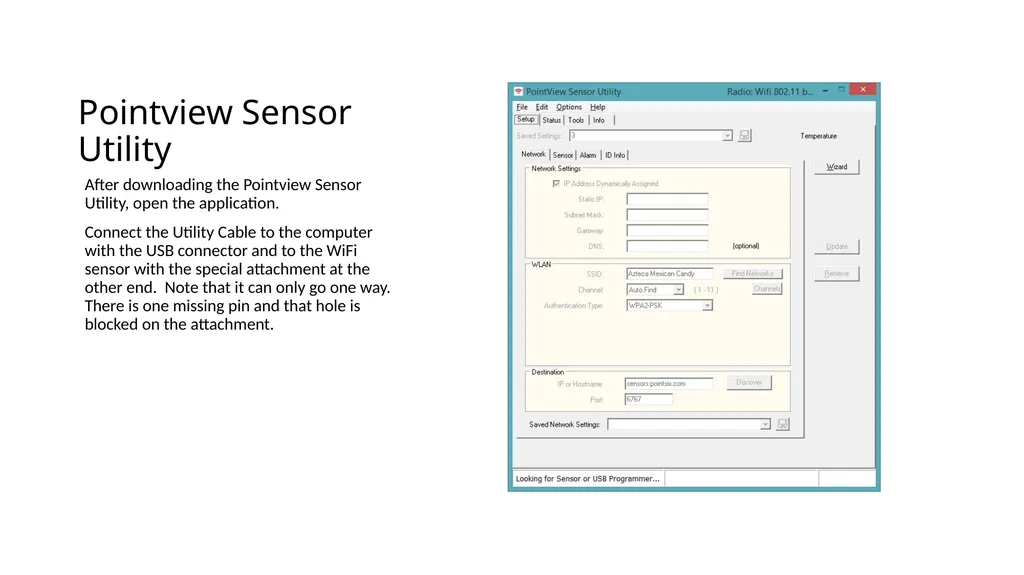 WiFi Sensor Utility Setting up a WiFi Sensor Log - slide 5 of 18