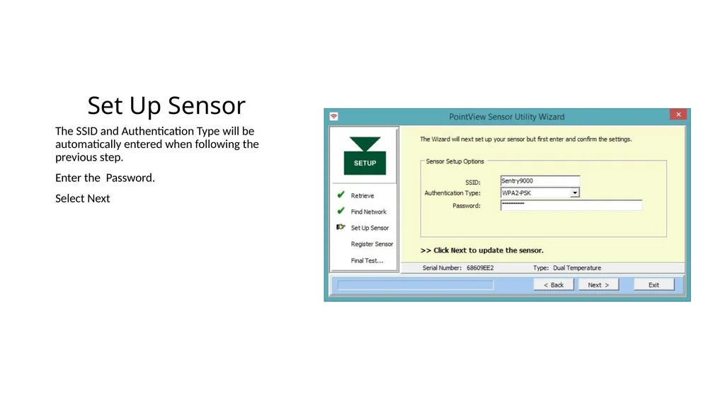 WiFi Sensor Utility Setting up a WiFi Sensor Log - slide 11 of 18