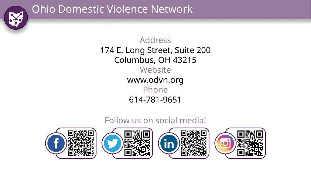 Identifying and Responding to Domestic Violence: - slide 34 of 34