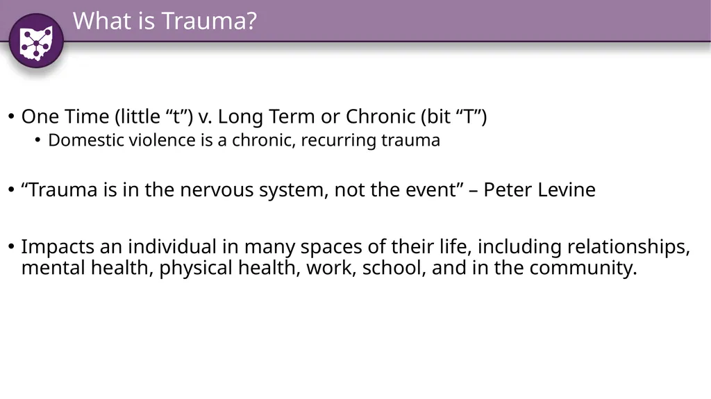 Identifying and Responding to Domestic Violence: - slide 19 of 34
