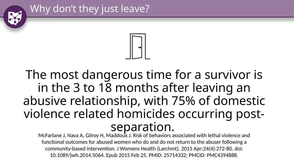Identifying and Responding to Domestic Violence: - slide 14 of 34