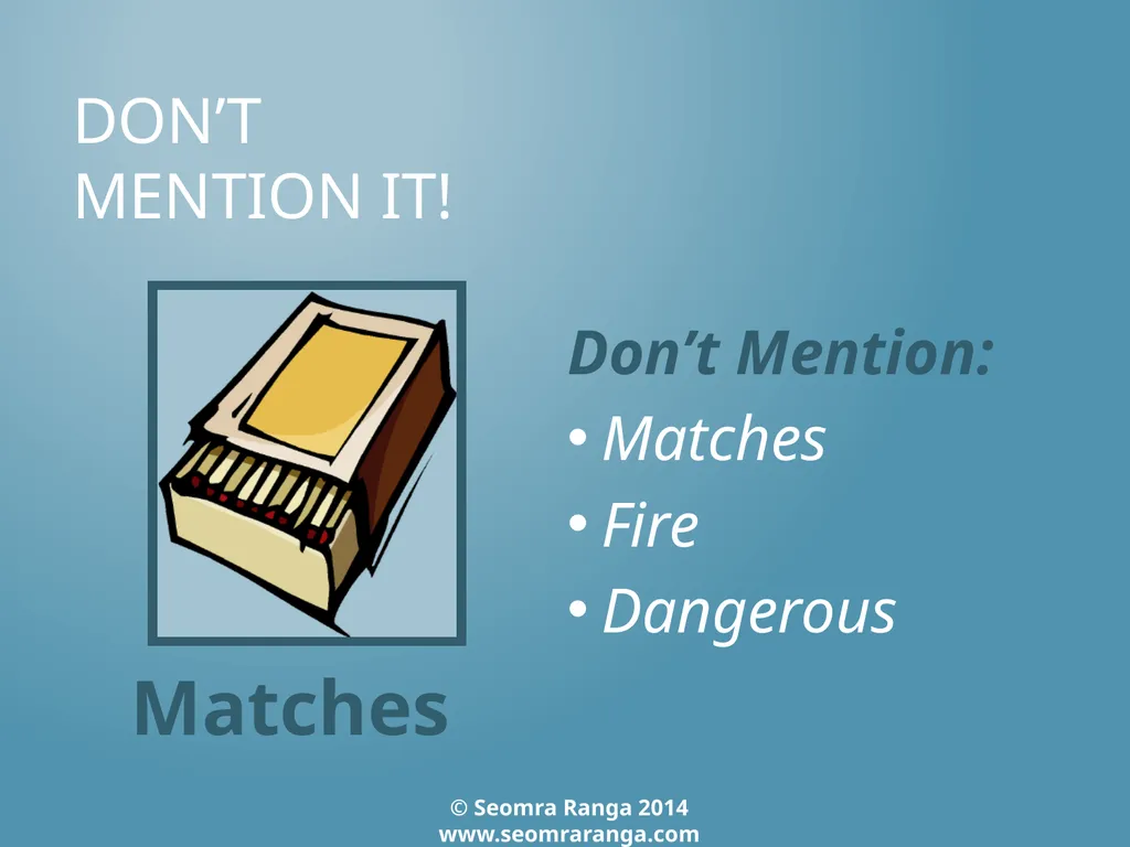 Don’t Mention It! A fun language game where - slide 21 of 31