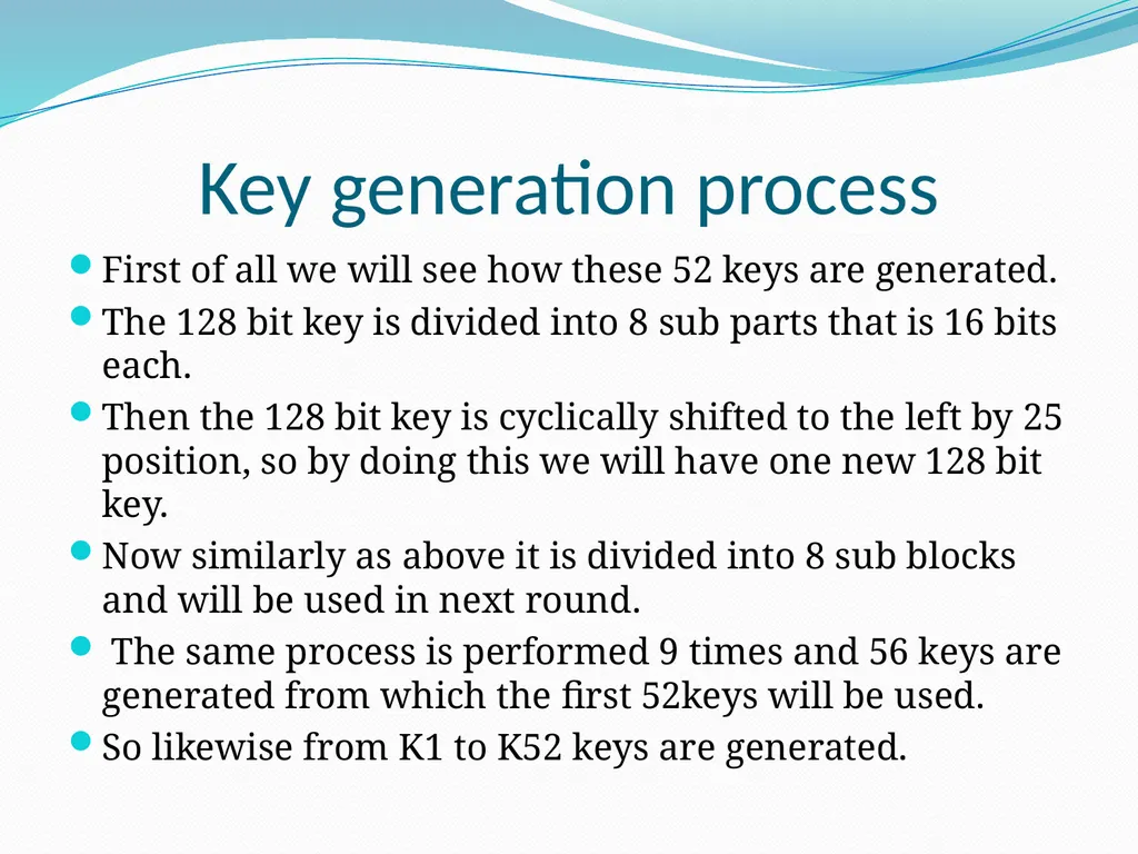 International Data Encryption Algorithm (IDEA) - slide 5 of 11
