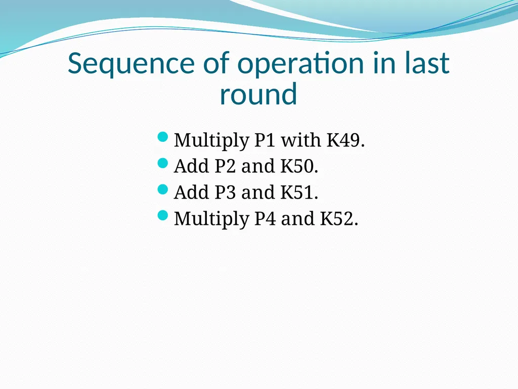 International Data Encryption Algorithm (IDEA) - slide 8 of 11