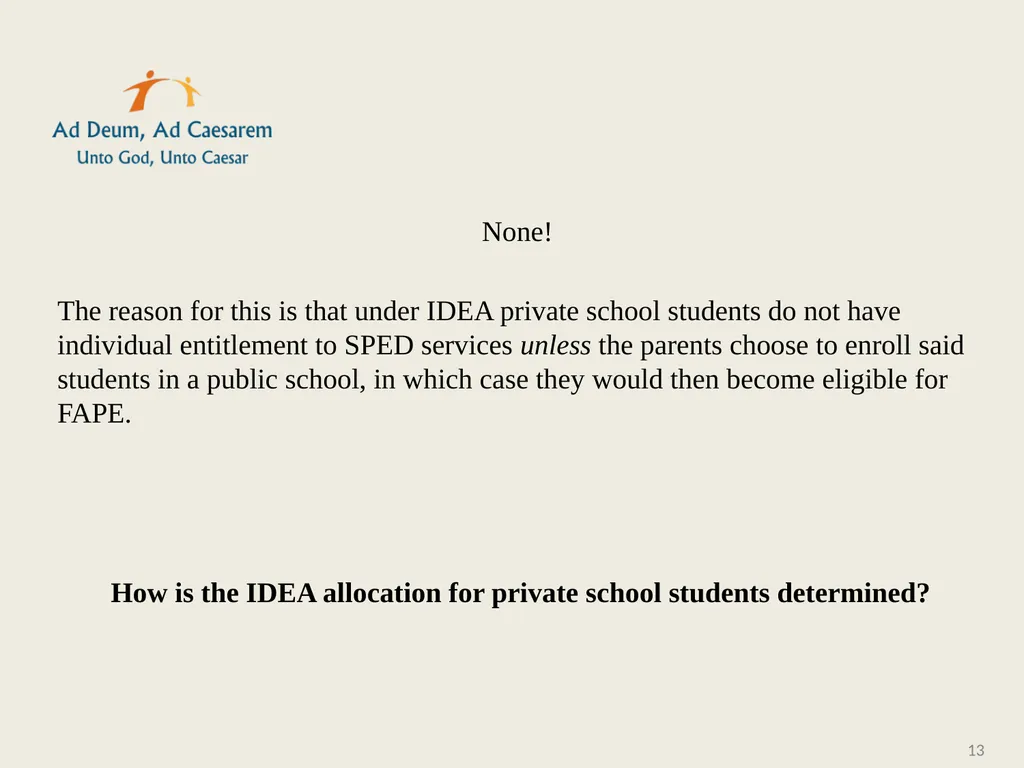 So, what is IDEA? 1 2 The Individuals with - slide 13 of 20