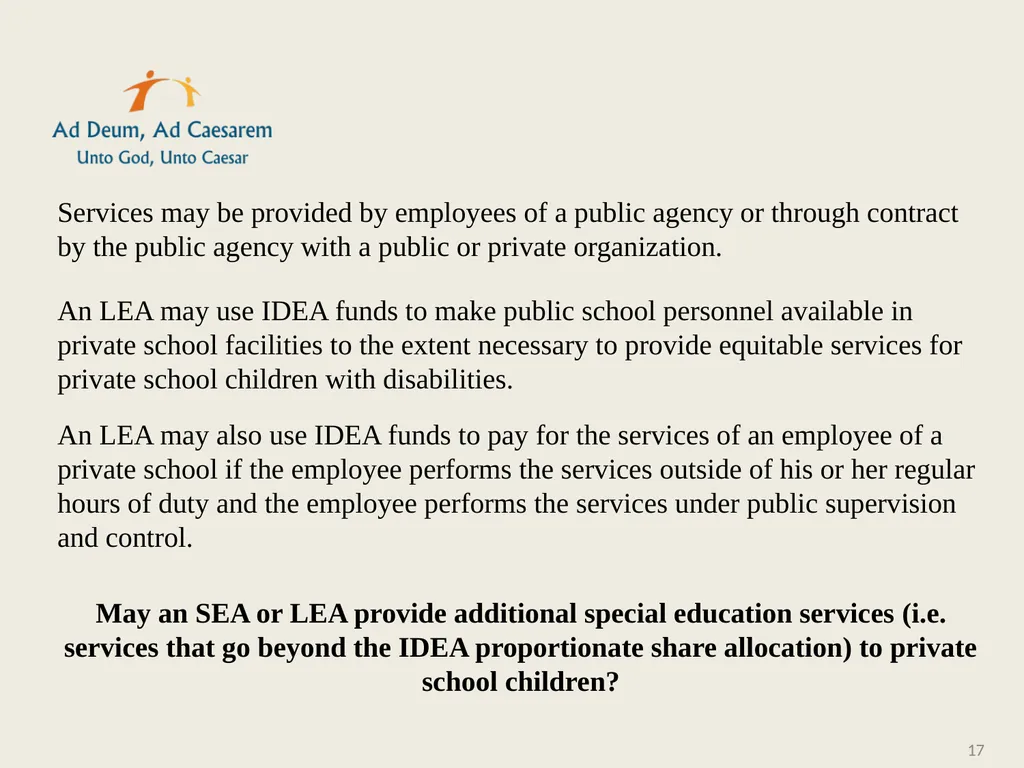 So, what is IDEA? 1 2 The Individuals with - slide 17 of 20