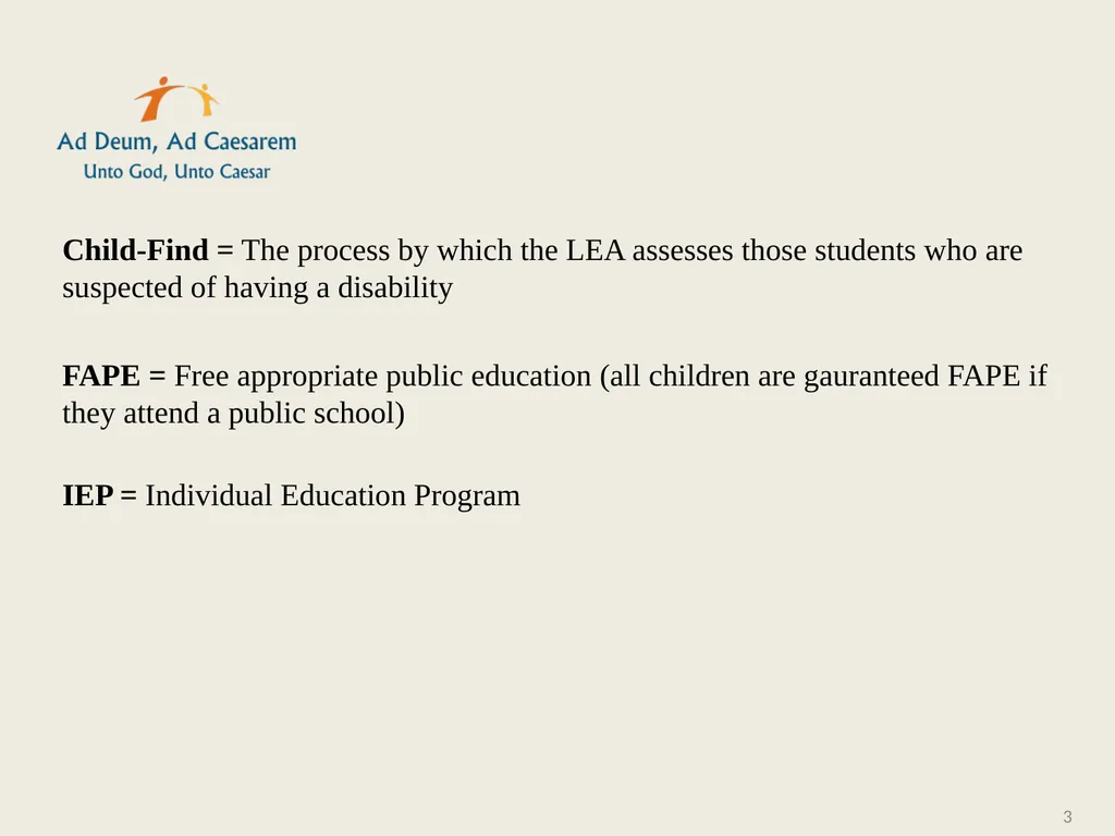 So, what is IDEA? 1 2 The Individuals with - slide 3 of 20