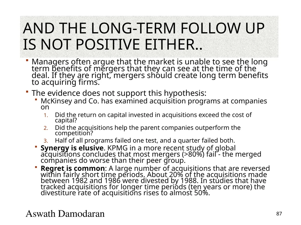Valuation: Packet 3 Real Options, Acquisition - slide 87 of 159
