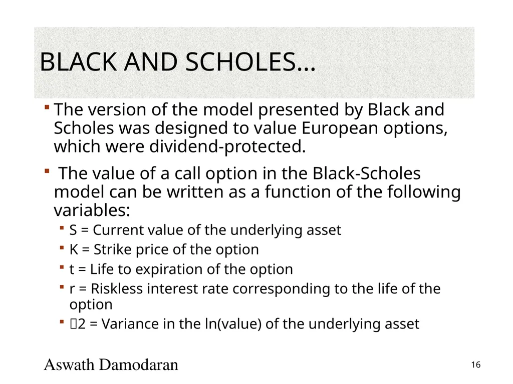 Valuation: Packet 3 Real Options, Acquisition - slide 16 of 159
