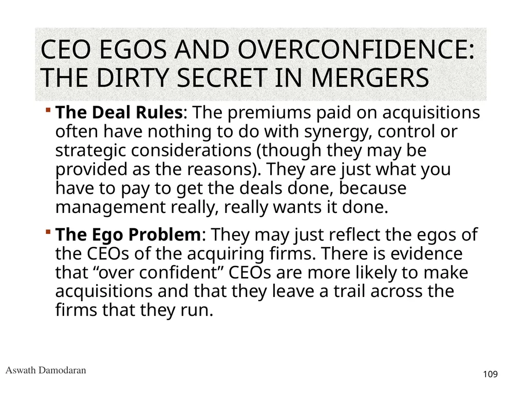 Valuation: Packet 3 Real Options, Acquisition - slide 109 of 159