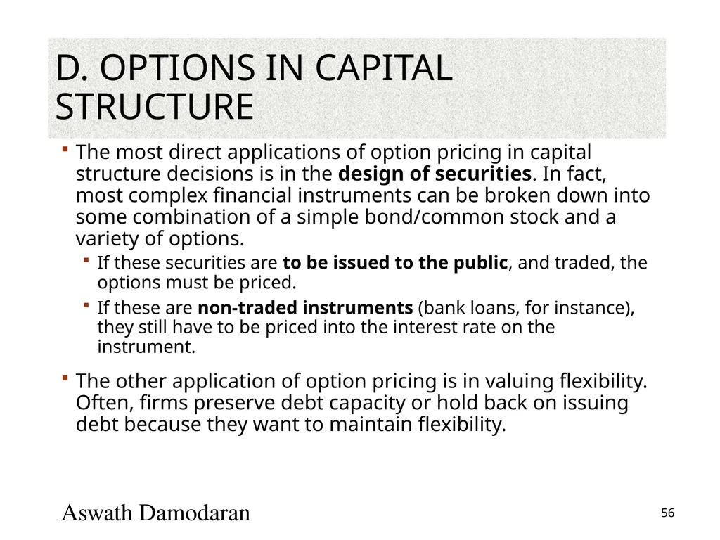 Valuation: Packet 3 Real Options, Acquisition - slide 56 of 159