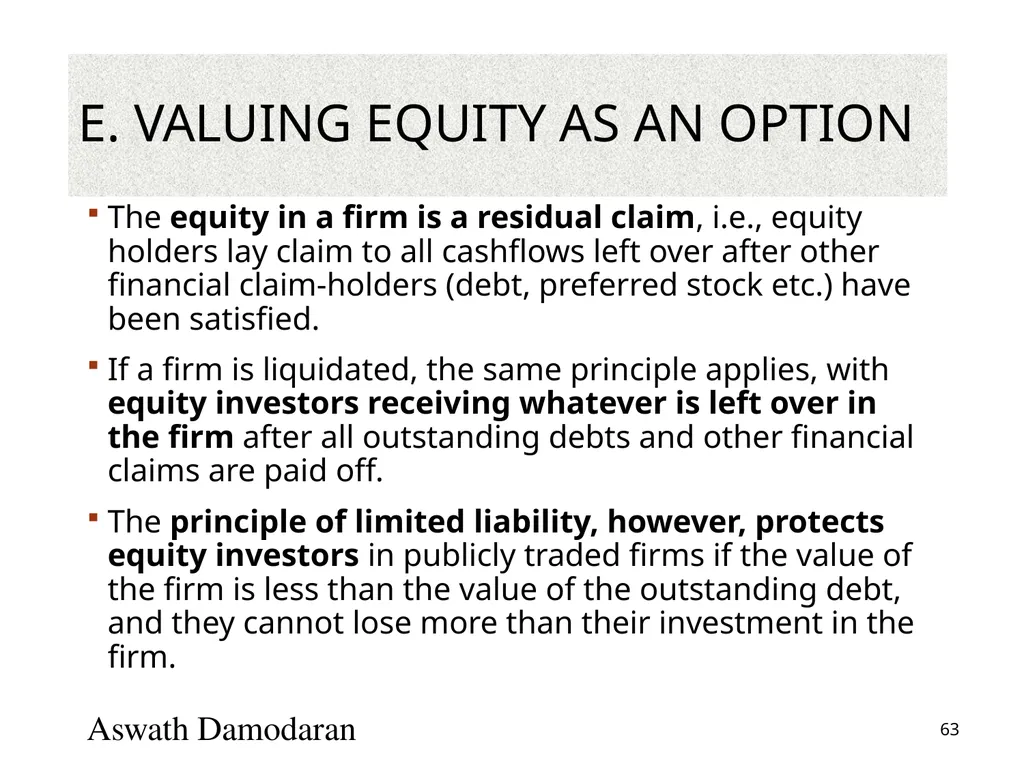 Valuation: Packet 3 Real Options, Acquisition - slide 63 of 159