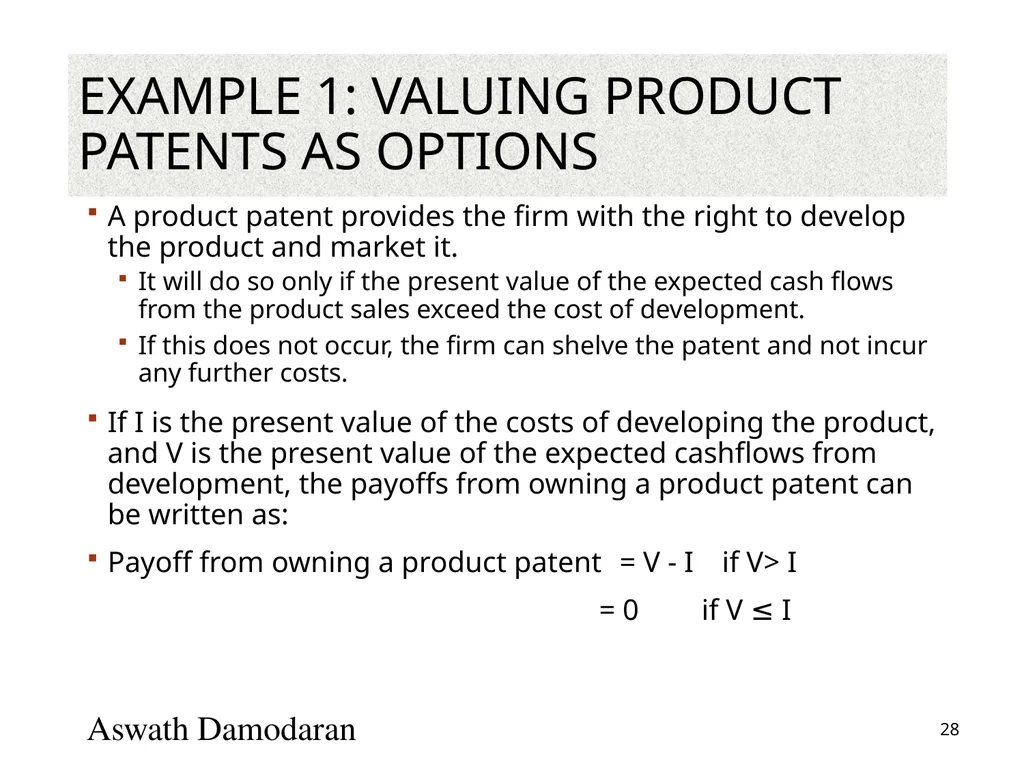 Valuation: Packet 3 Real Options, Acquisition - slide 28 of 159