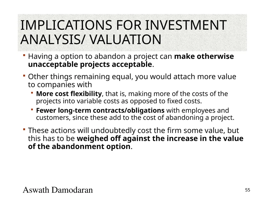 Valuation: Packet 3 Real Options, Acquisition - slide 55 of 159
