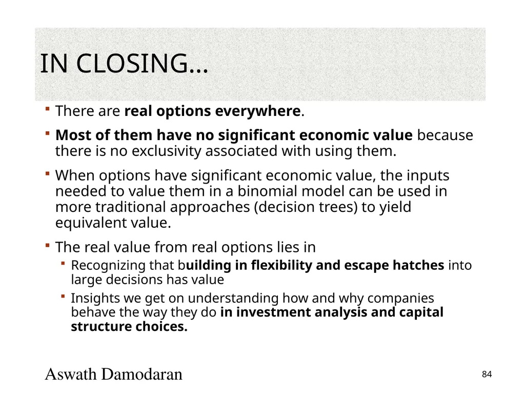 Valuation: Packet 3 Real Options, Acquisition - slide 84 of 159