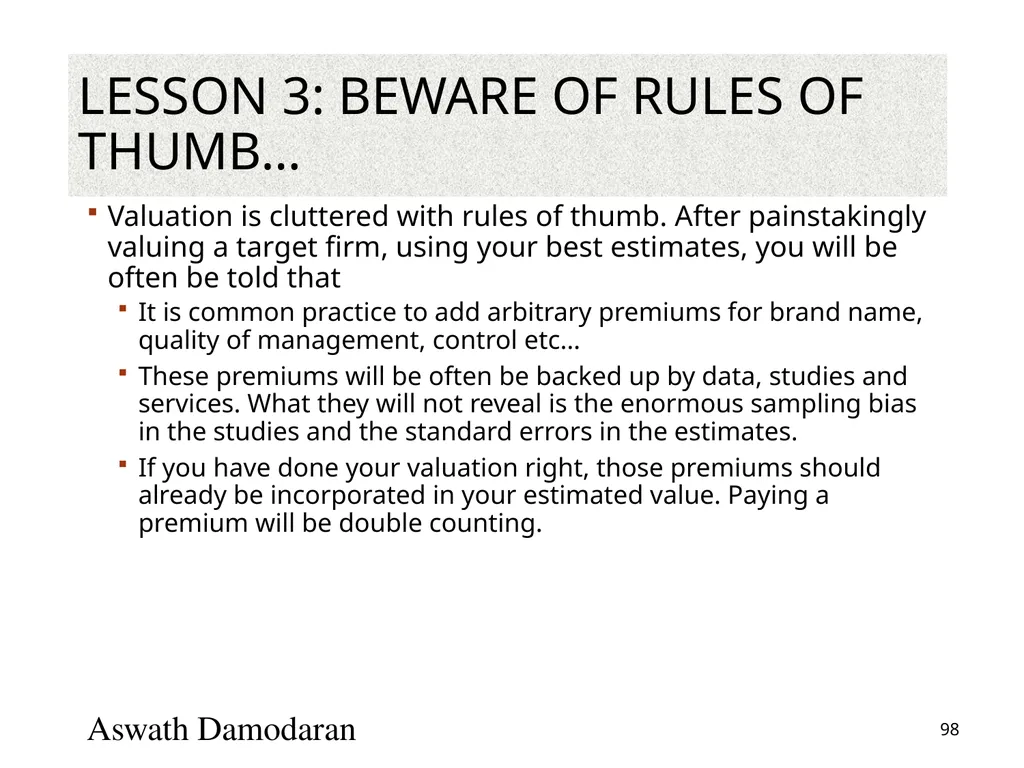 Valuation: Packet 3 Real Options, Acquisition - slide 98 of 159