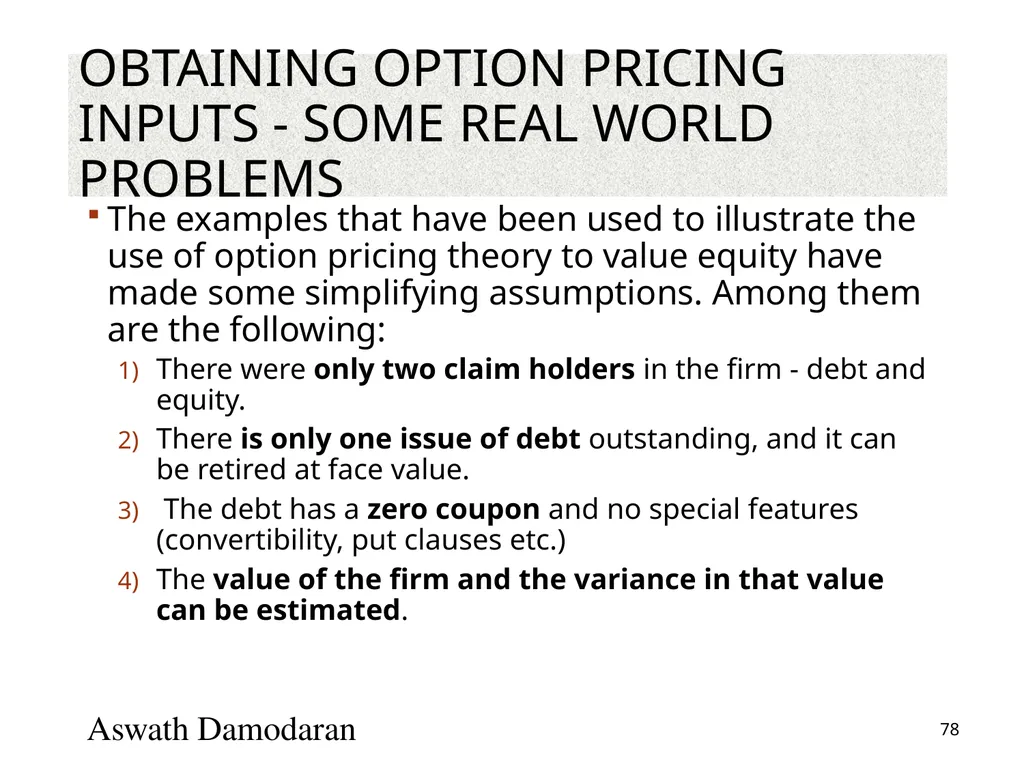 Valuation: Packet 3 Real Options, Acquisition - slide 78 of 159