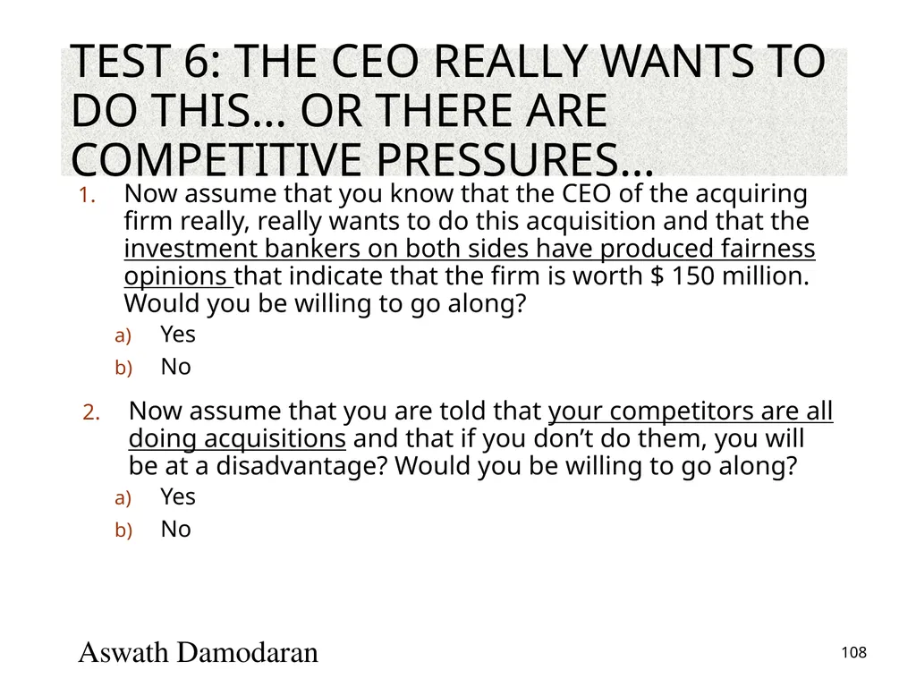 Valuation: Packet 3 Real Options, Acquisition - slide 108 of 159
