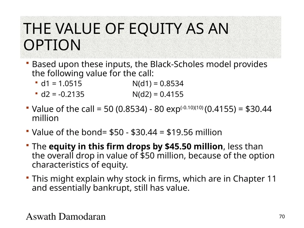 Valuation: Packet 3 Real Options, Acquisition - slide 70 of 159