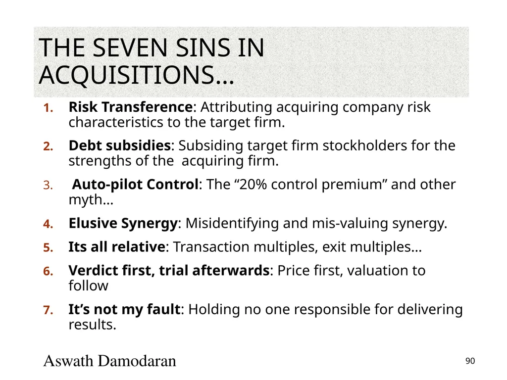 Valuation: Packet 3 Real Options, Acquisition - slide 90 of 159