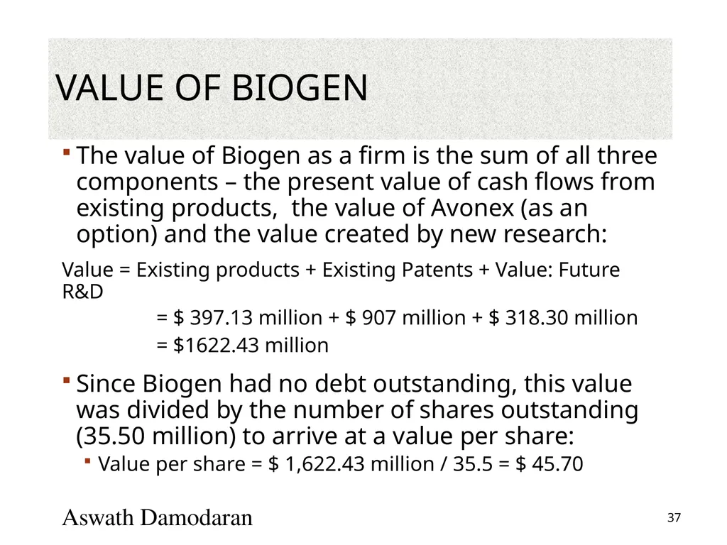 Valuation: Packet 3 Real Options, Acquisition - slide 37 of 159