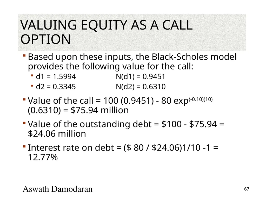 Valuation: Packet 3 Real Options, Acquisition - slide 67 of 159