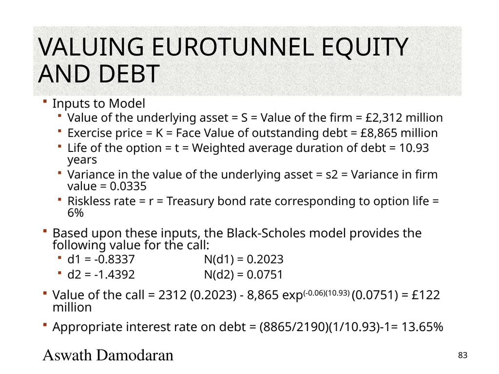 Valuation: Packet 3 Real Options, Acquisition - slide 83 of 159