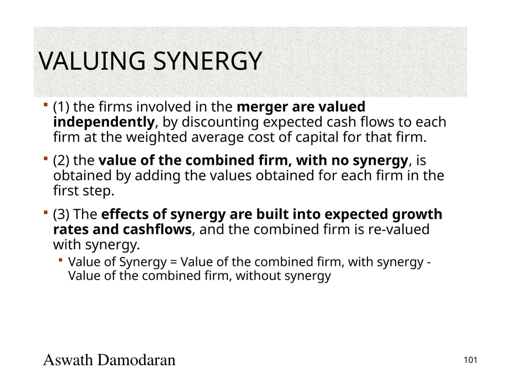 Valuation: Packet 3 Real Options, Acquisition - slide 101 of 159