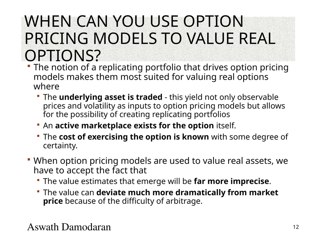 Valuation: Packet 3 Real Options, Acquisition - slide 12 of 159
