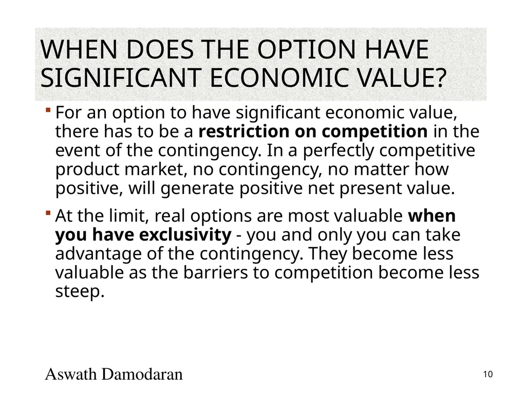 Valuation: Packet 3 Real Options, Acquisition - slide 10 of 159