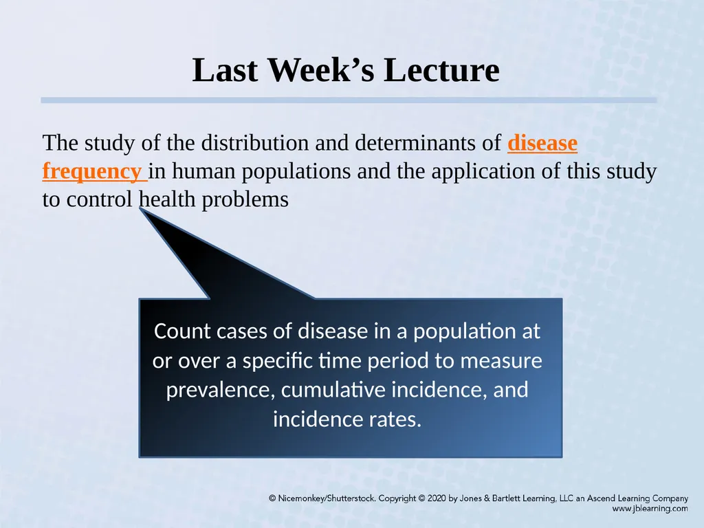 Chapter 3 Comparing Disease Frequencies Our - slide 3 of 60